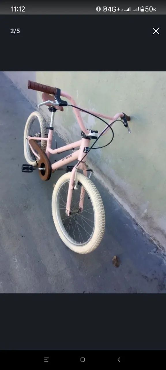 Bicicleta aro 20 Btwin rosa  - Foto 2
