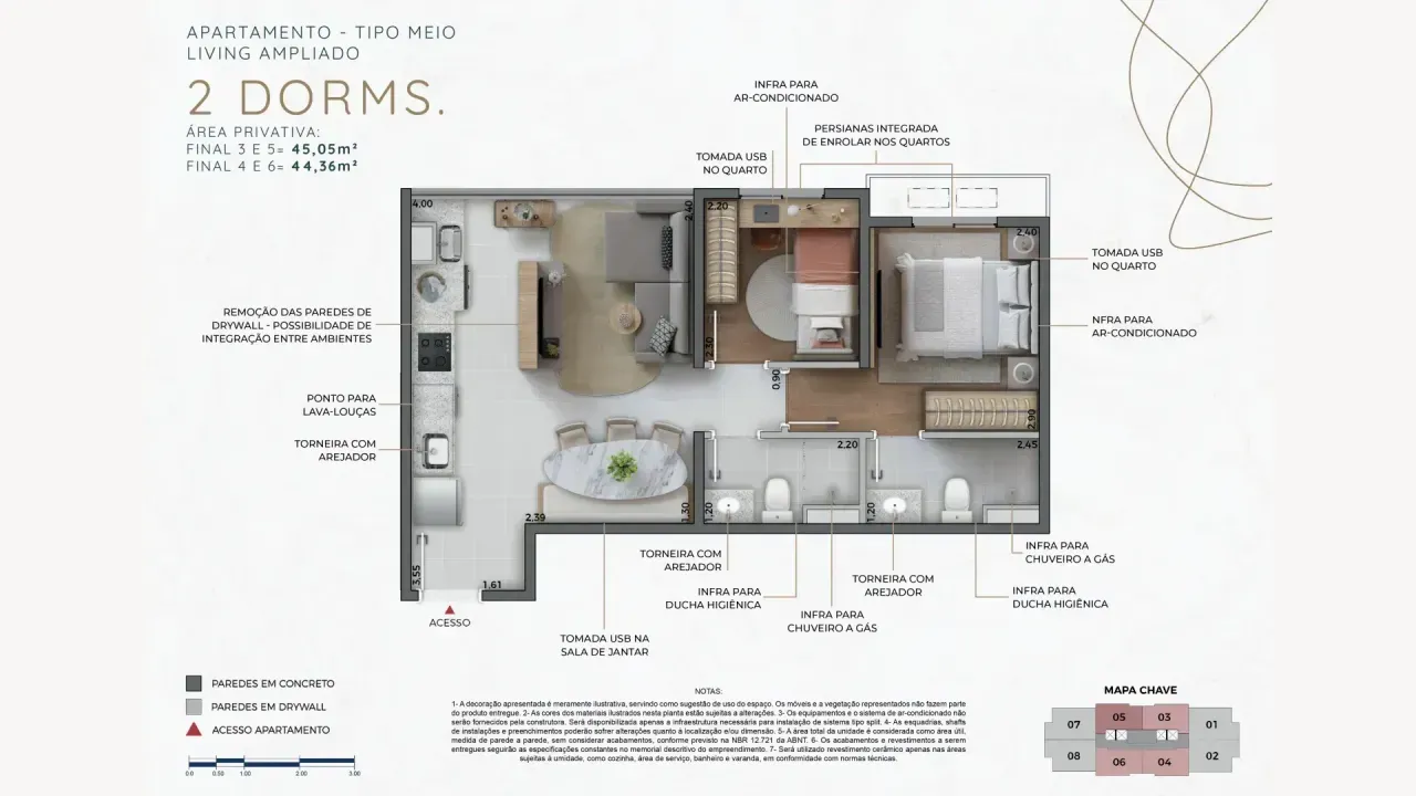 PLANTA 45m²
