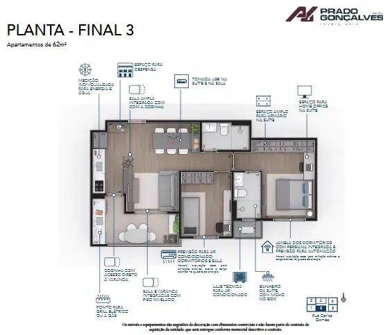PLANTA 61m²