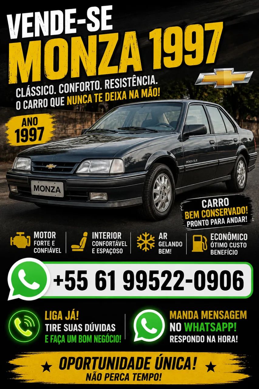 Chevrolet Monza GL 1.8 Efi/ SL/ L/ 650/barc. 2e4p (álcool) 1994