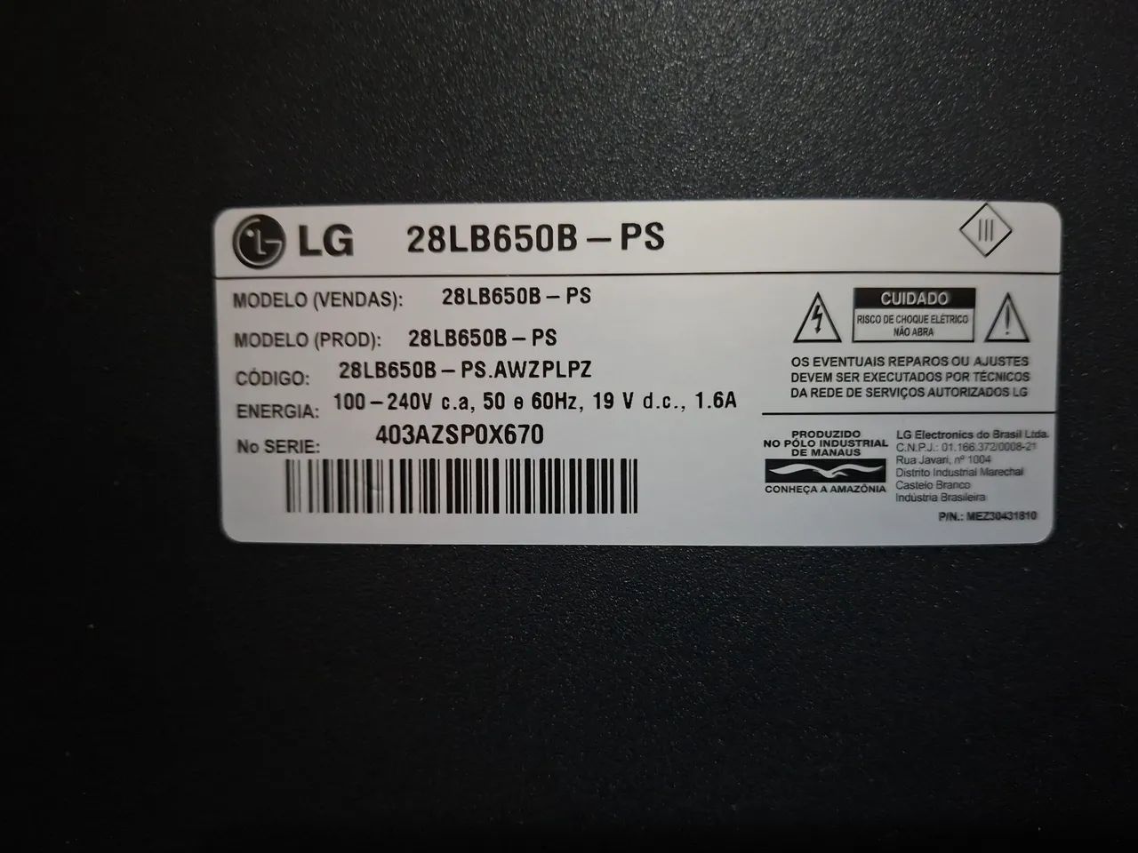 LG 28LB650B  TV 28 polegadas- tela LED - Foto 4