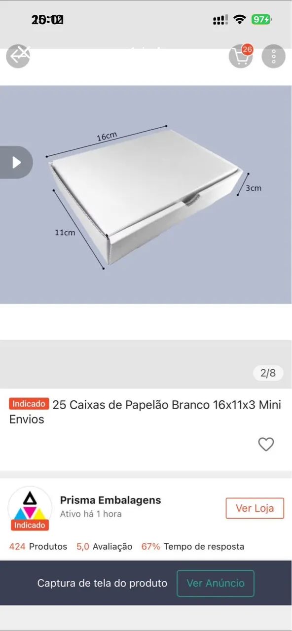 Embalagens para envio