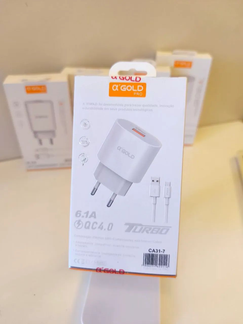 Kit carregador TURBO 30W Tipo C / A'GOLD - Foto 3
