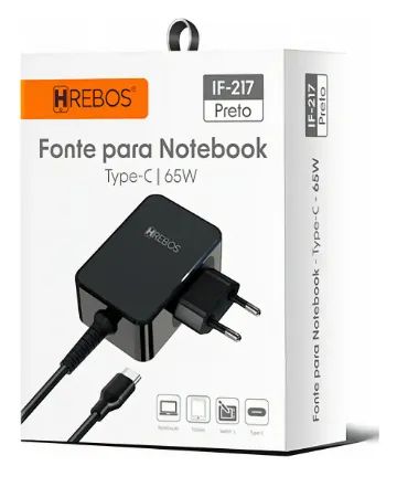 Carregador Hrebos P/ Notebook If-217 65w 110-220v Notebook Cor Preto - Foto 4