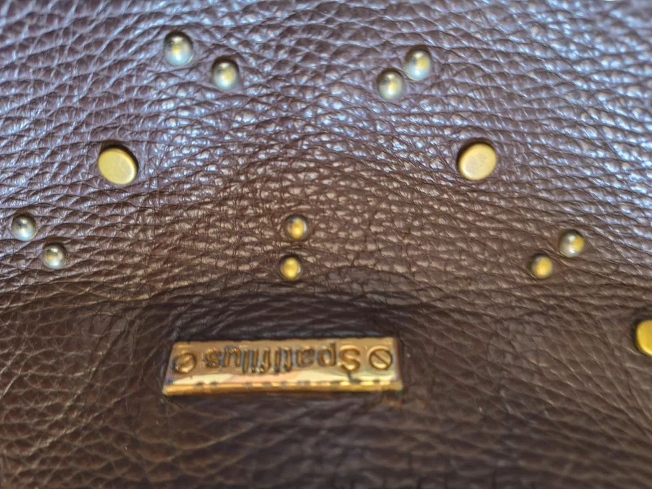Bolsa de couro marrom com franjas - Foto 4