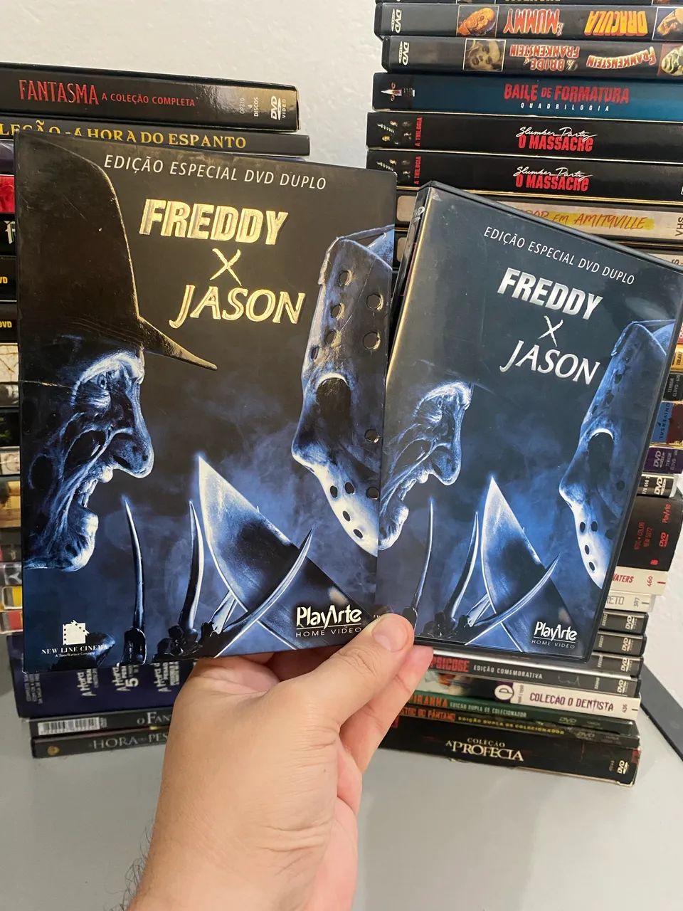 DVD duplo Freddy vs Jason - Luva Brilhosa / Terror Robert Englund