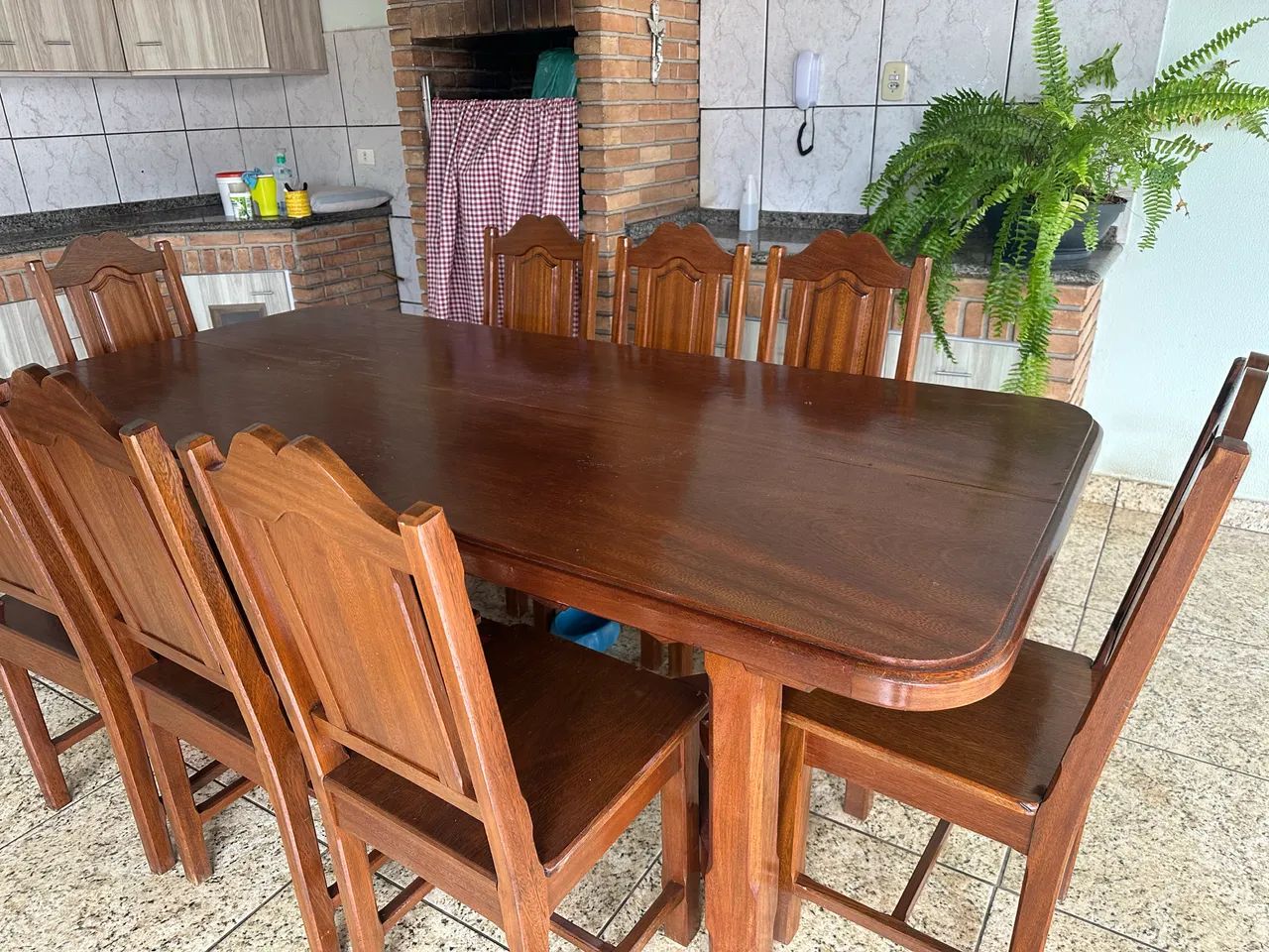 Mesa com 8 cadeiras maciça - Foto 4
