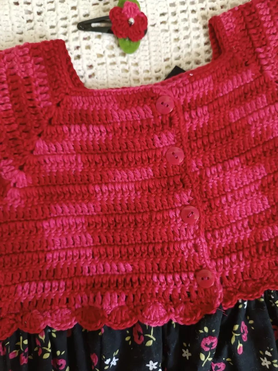 Vestido infantil com presilhas  - Foto 6