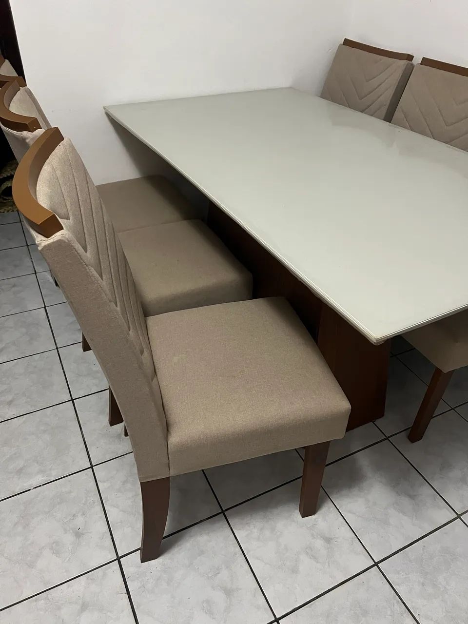 Mesa de jantar com 6 cadeiras 65105016746242123