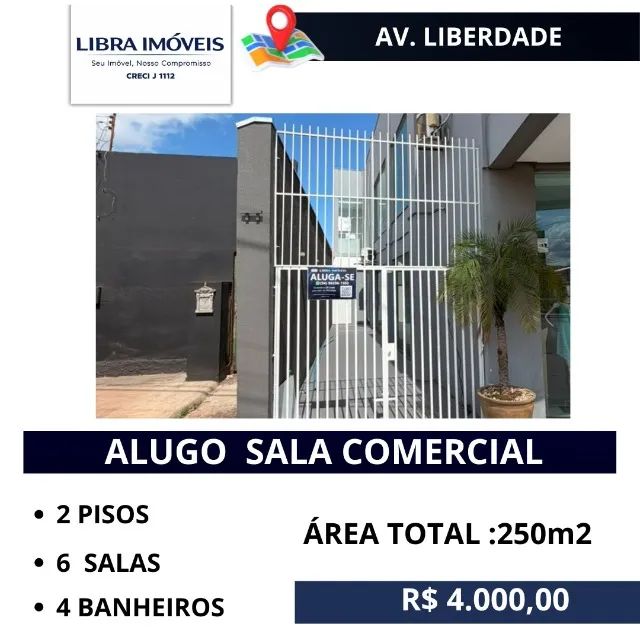 IMOBILIÁRIA LIBRA IMÓVEIS ALUGA SALA COMERCIAL 