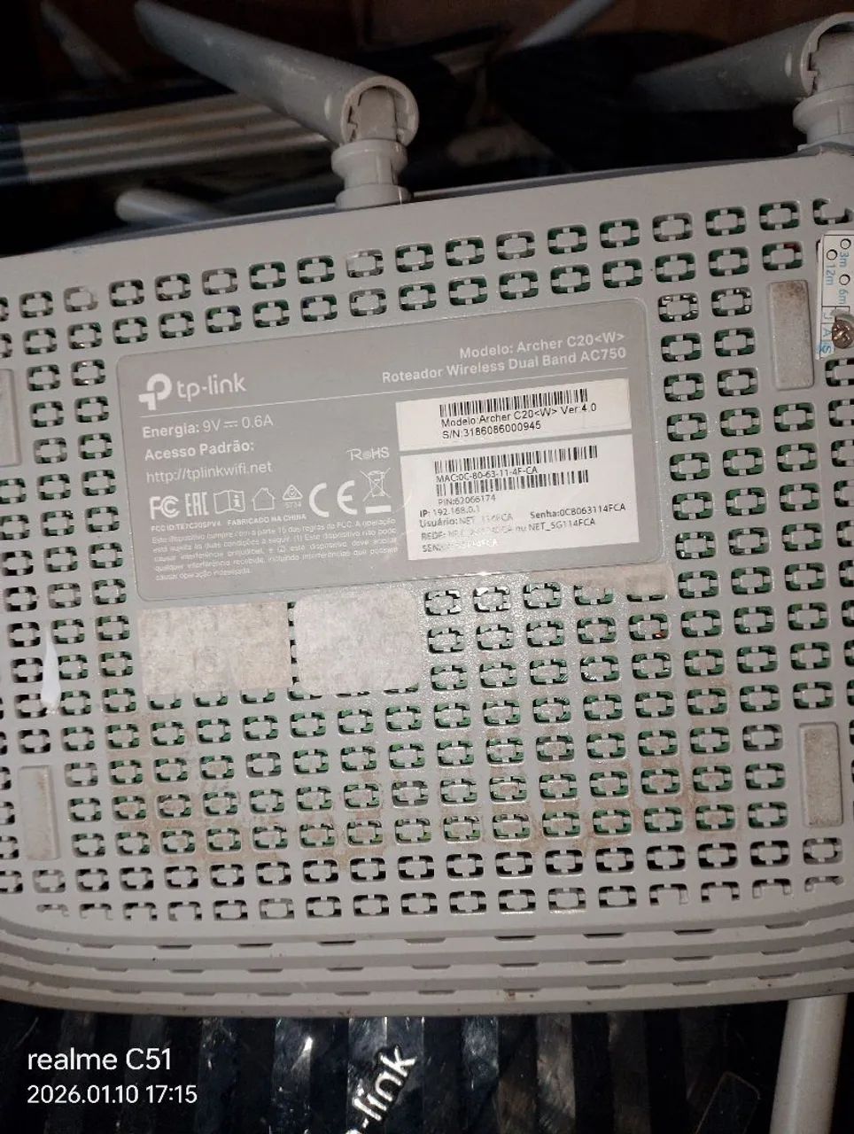 Roteador Tp link C20 sem fonte 20 peças  - Foto 2