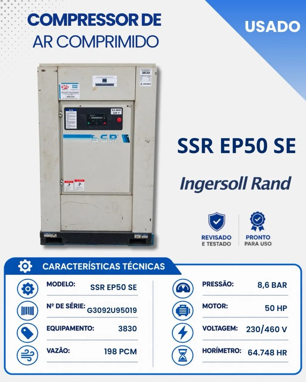 Compressor Parafuso 50 HP 
