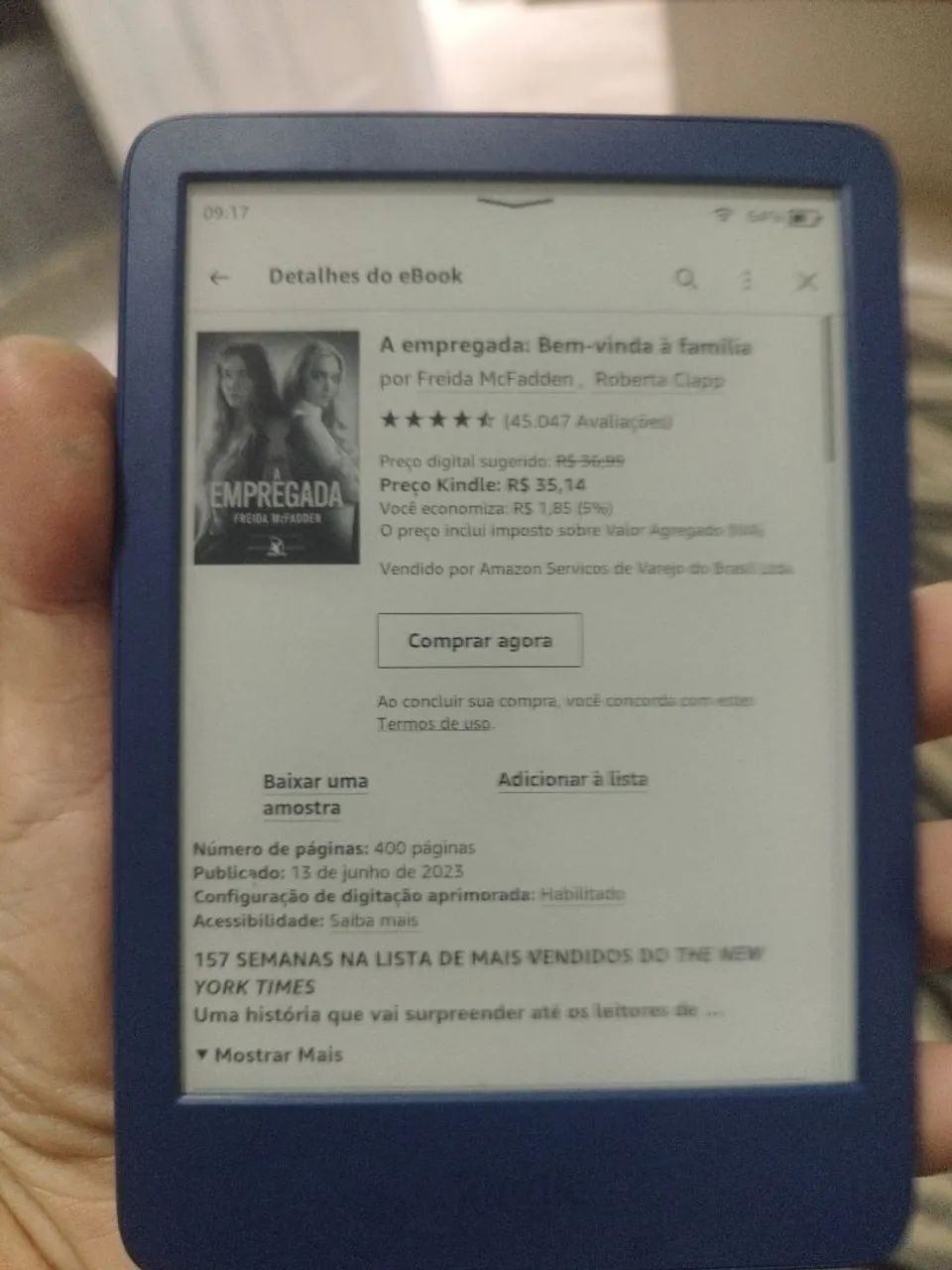 Amazon Kindle 11 geração, desbloqueado, 13gb, com luz , azul  - Foto 3