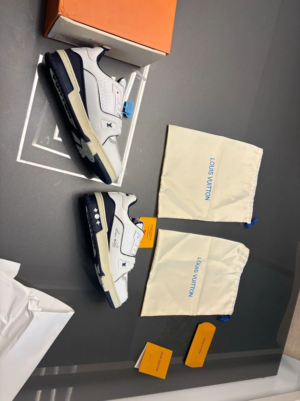 Louis Vuitton Trainer White/Blue Premium - Completo - Foto 3