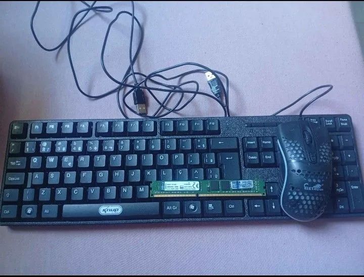 Kit PC Teclado + Mouse Gamer + Memória 4GB DDR4 - - Foto 2