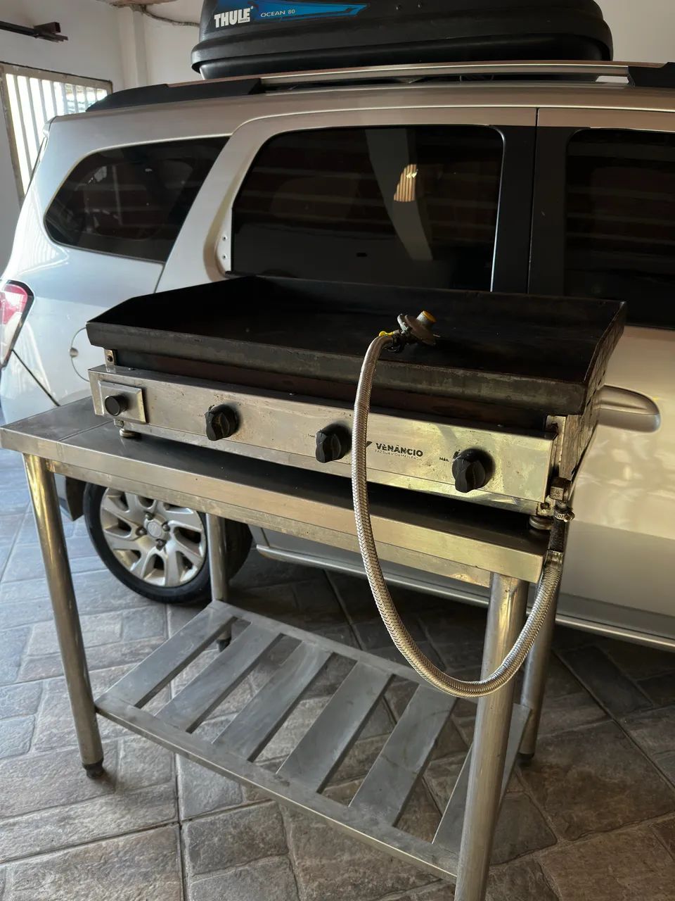 Chapa profissional com mesa inox - Foto 4