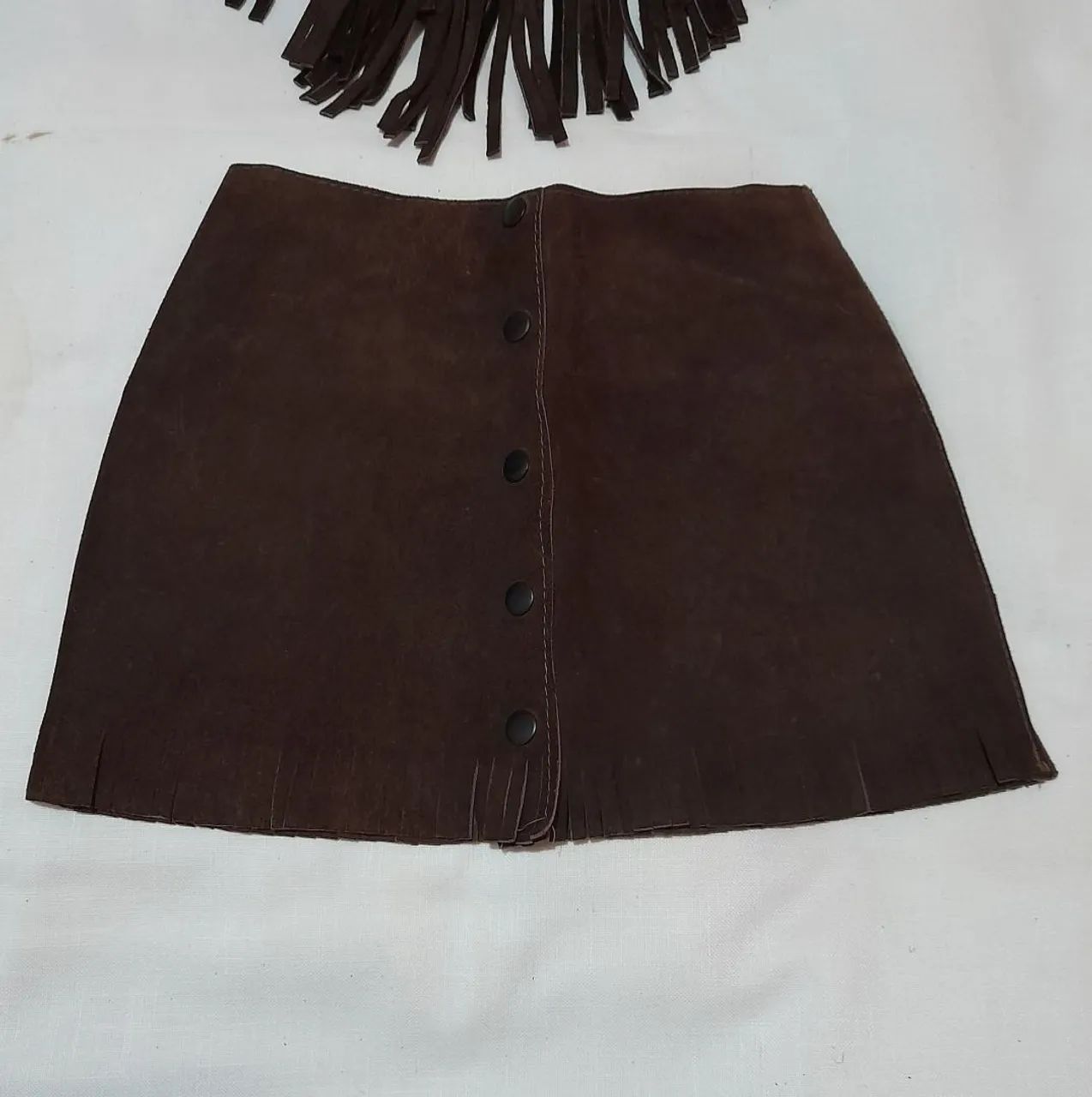 Conjunto country em couro legítimo P - Foto 3