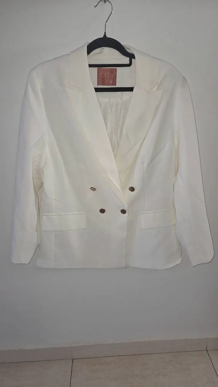 Blazer Alongado luxo off White G - Foto 5