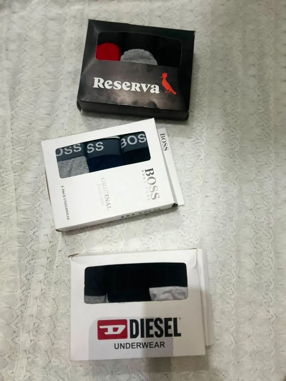 kit de cuecas diesel,boos e reserva 