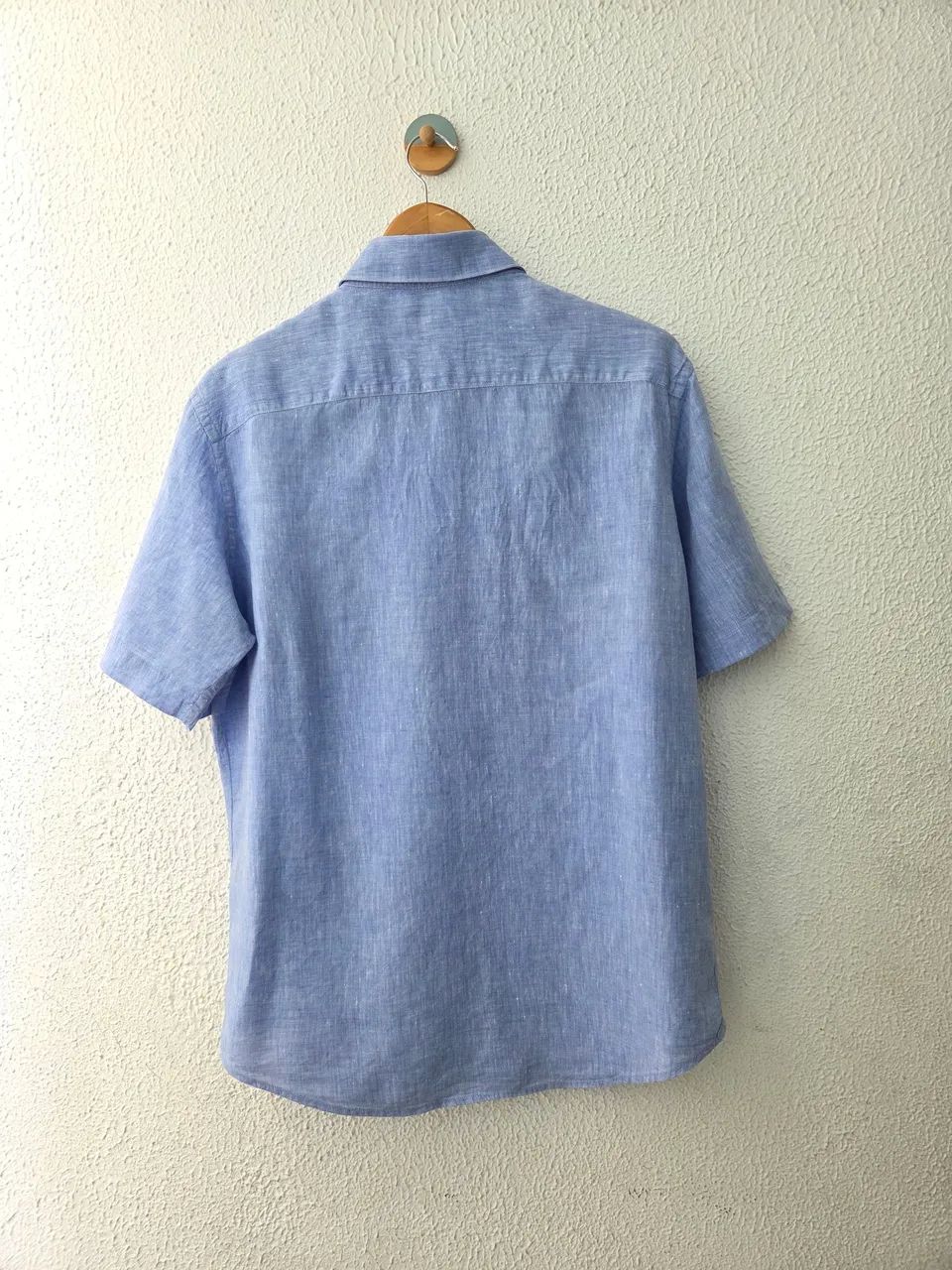 camisa richards puro linho azul - Foto 2