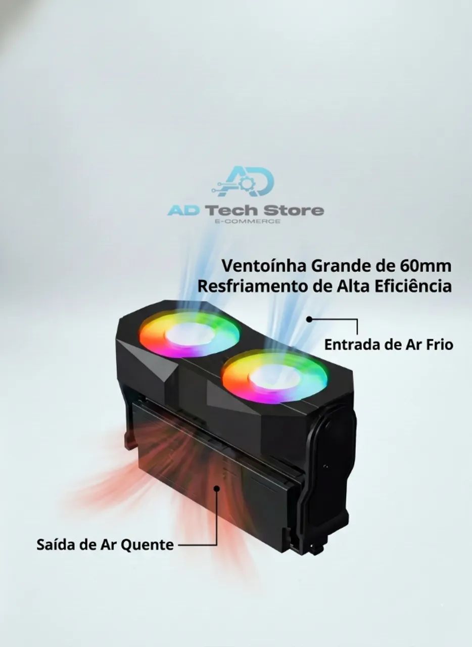 Cooler Resfriamento Dual Fan Z-x5 Para Memória Ram Universal (Sob encomenda!)
