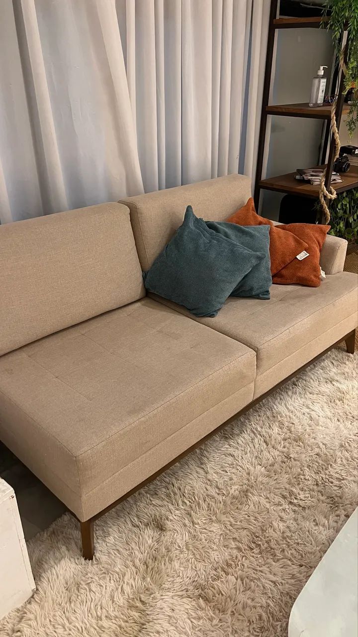 Sofá modular linho bege - Foto 3