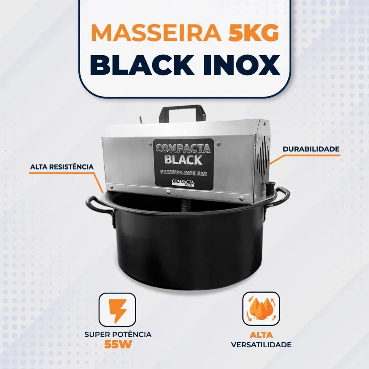 Masseira inox 5kg