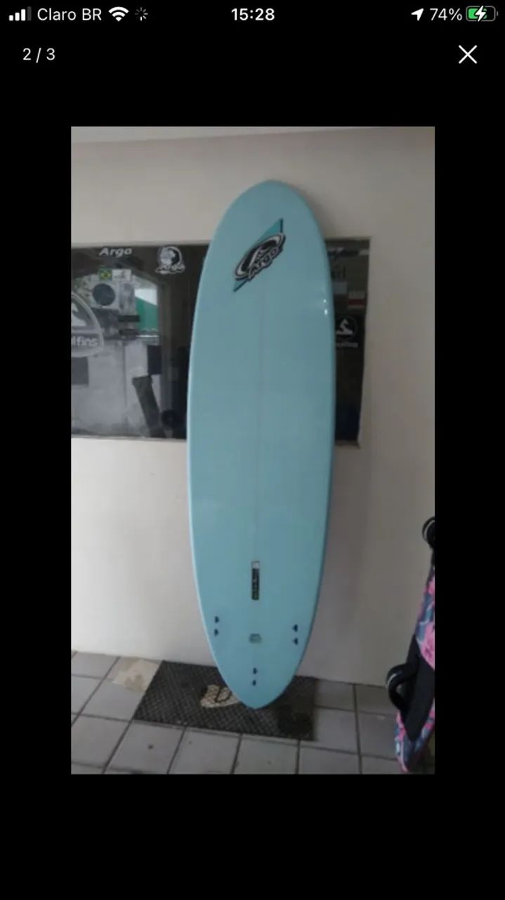 Prancha surf funboard + capa + leash - Foto 2