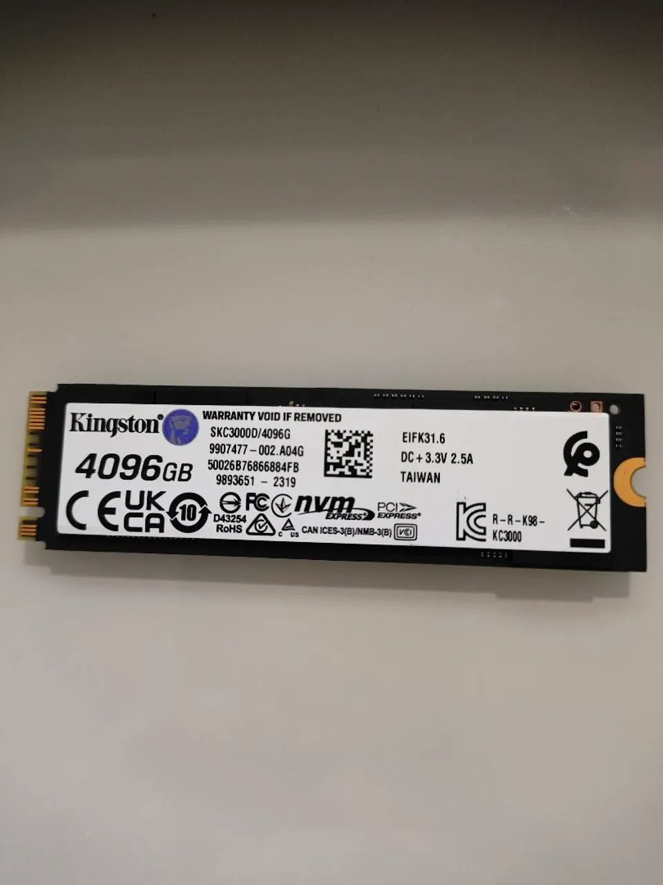 HD SSD Kingston NVme M2 4TB 
