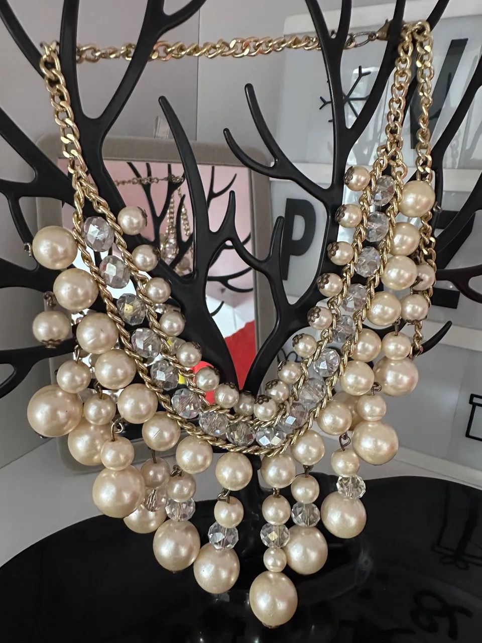 Colar de pérolas elegante festa  - Foto 2