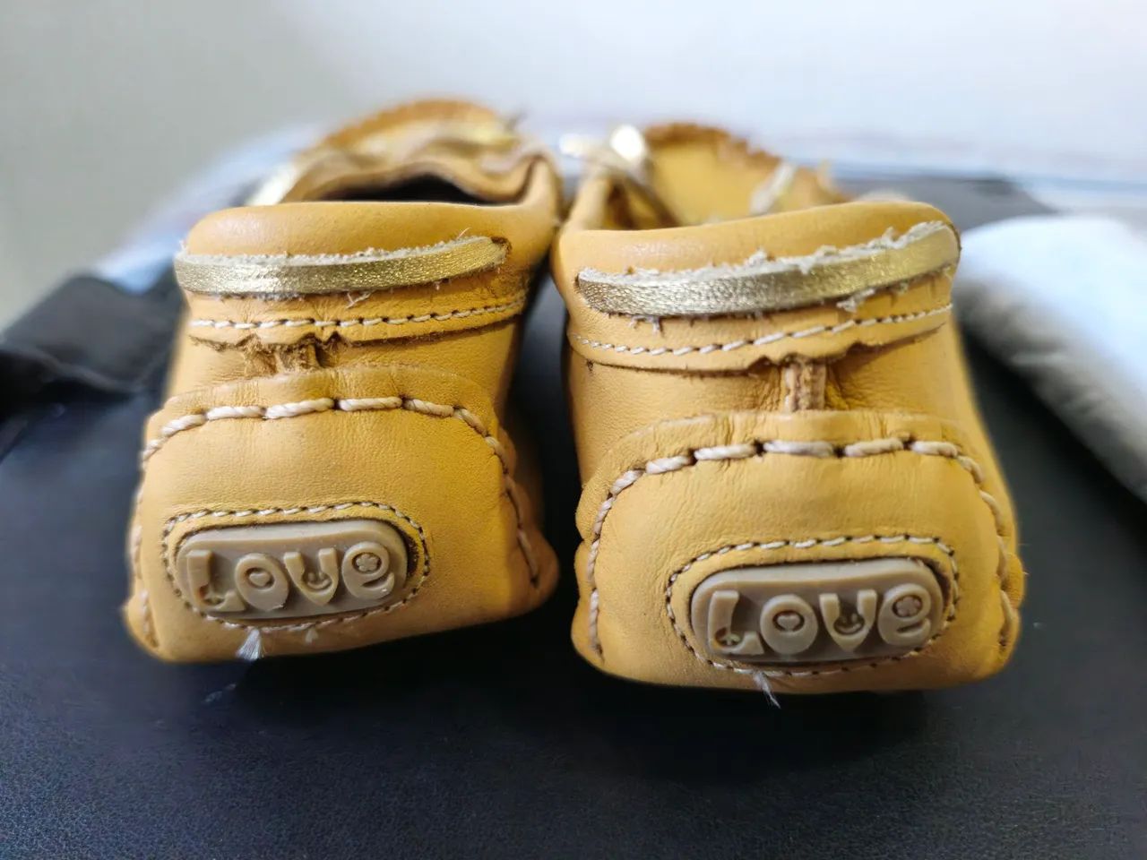 R$ 25 | Mocassim | Sapato | Alaranjado | Tamanho 22 | Menina | Couro Legítimo | Novo - Foto 4