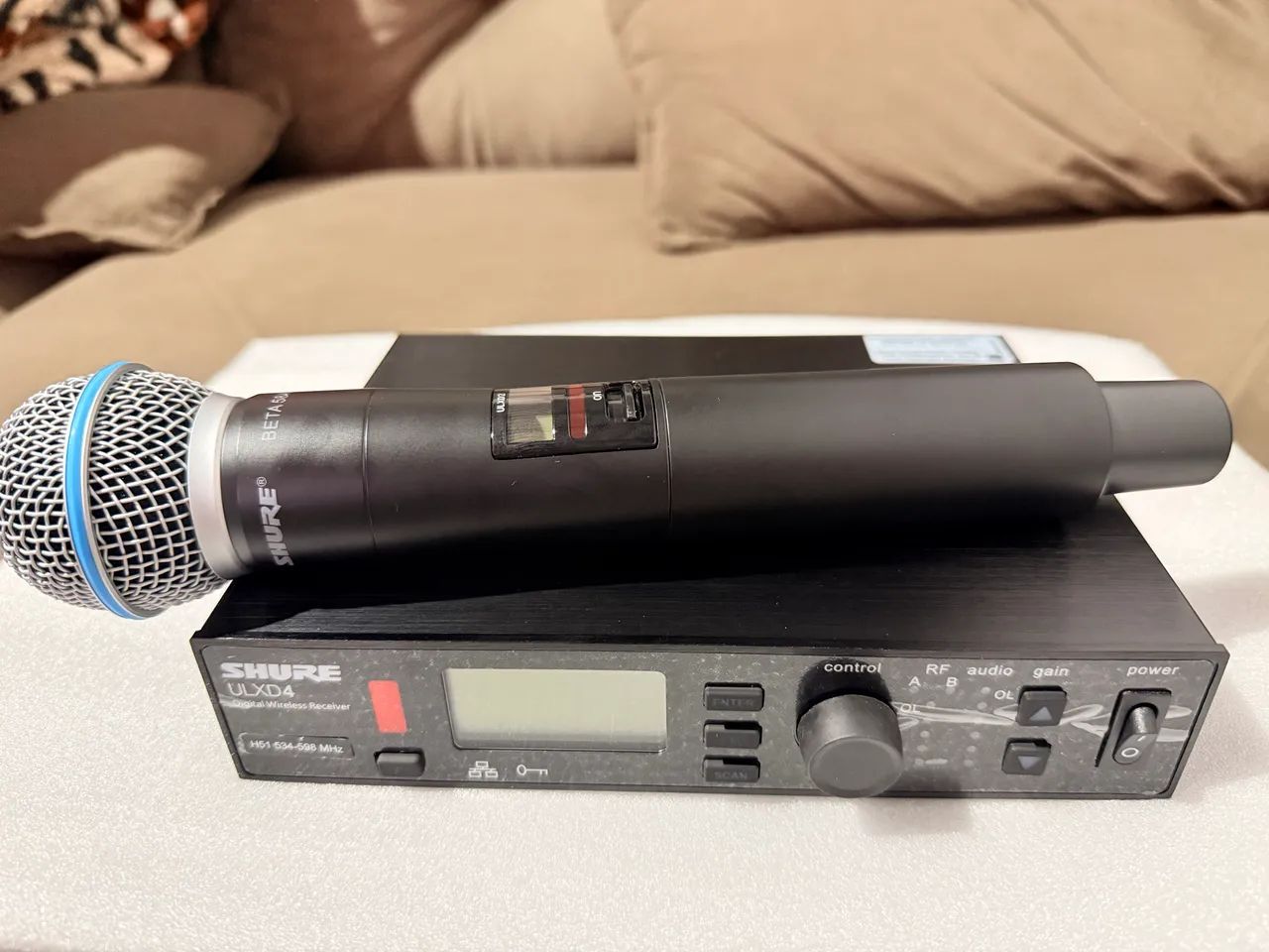 Microfone sem fio shure modelo ULXD4 SM58a - Foto 5