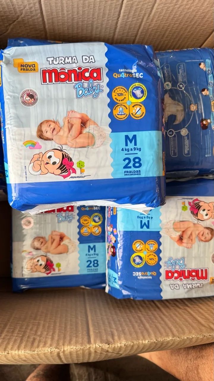 Kit 12 pacotes fraldas 