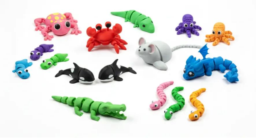 Brinquedo Bichinhos Flexíveis Articulados Animais Baby Kit 5, Brinquedos Articulados - Foto 3