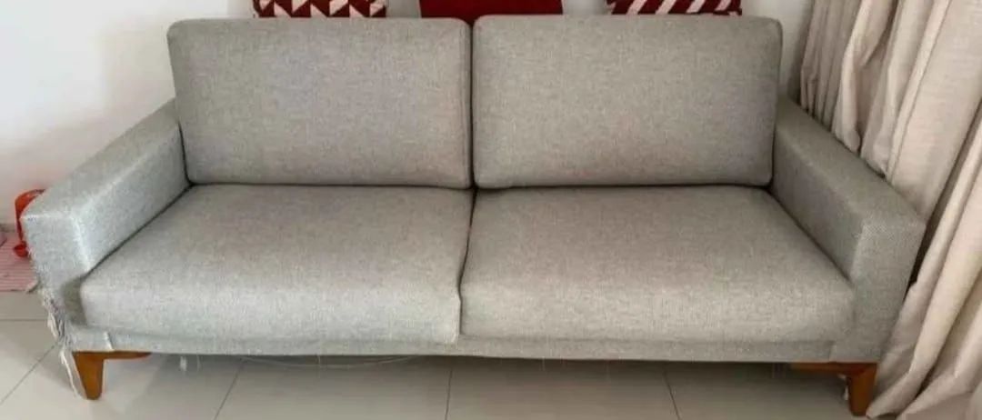 Sofá Herval Clean no LINHO + Manta + Puff PRODUTO ORIGINAL - Foto 3