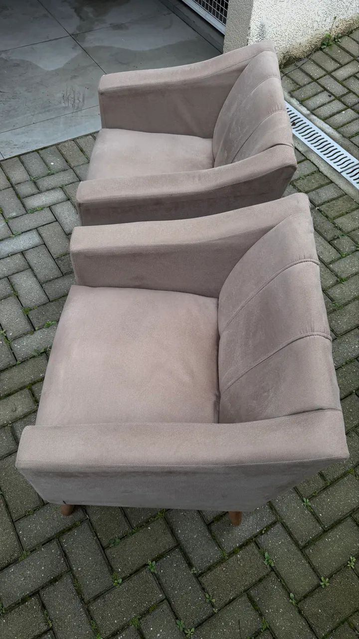 Par de Poltronas cor Cappuccino - Foto 2