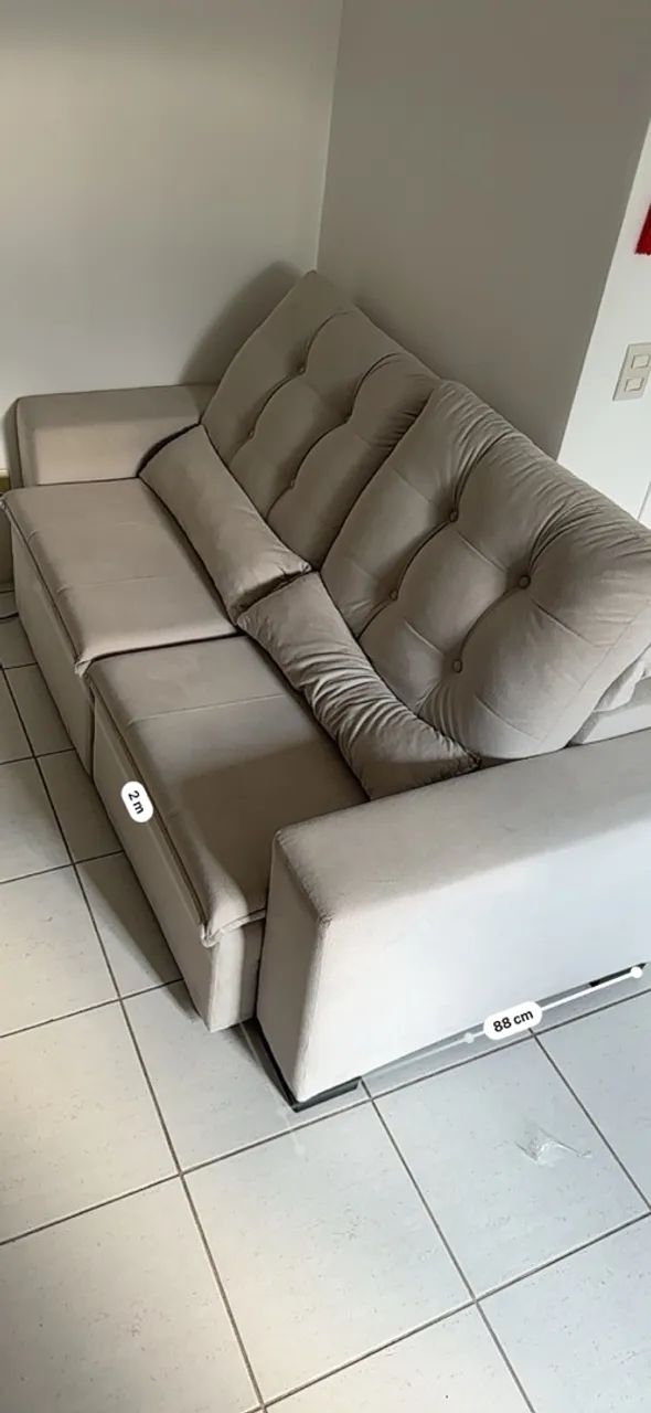 Sofá retrátil 2m - Foto 5