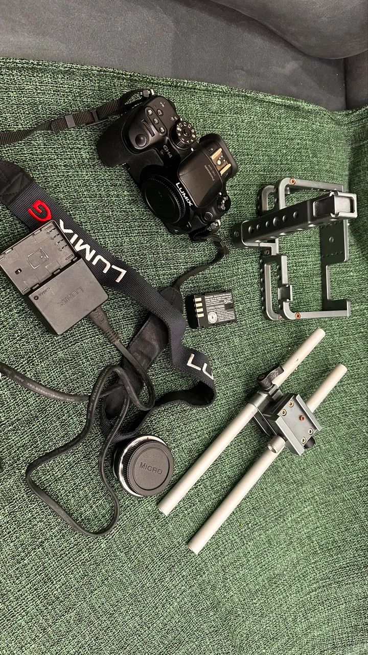 Câmera Gh4 + lente + acessórios