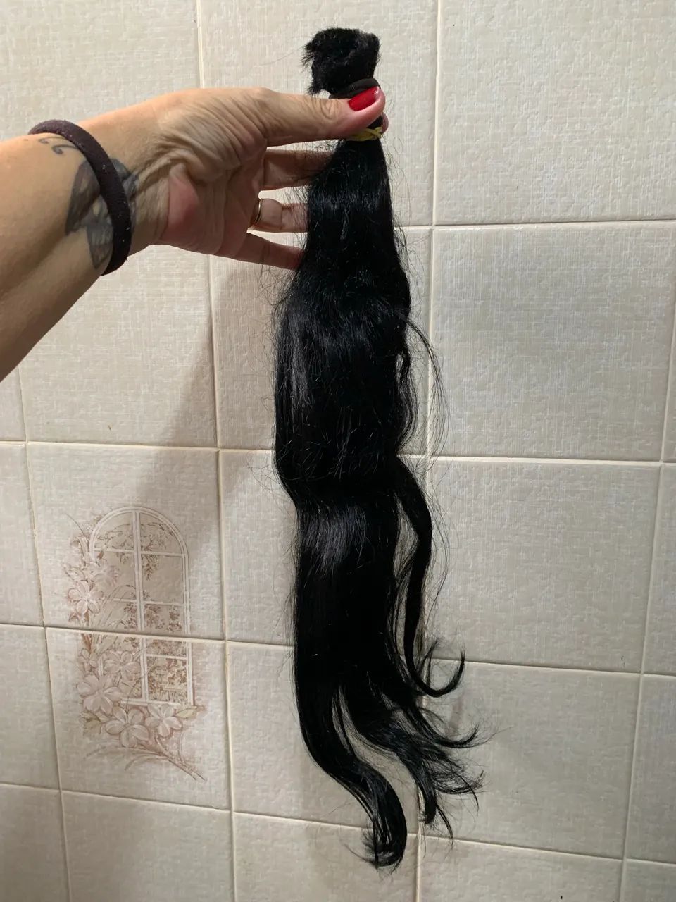 Cabelo humano castanho escuro - Foto 3