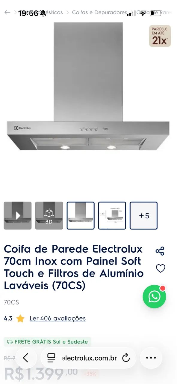 Coifa Electrolux nunca utilizada - Foto 3
