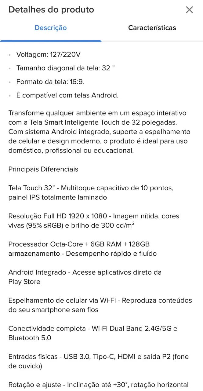 Tela Interativa 32 polegadas - Foto 3