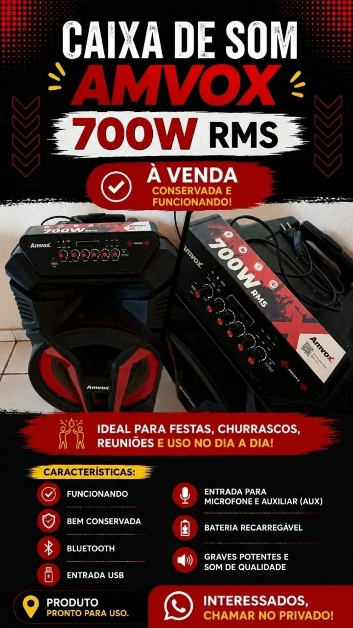 Caixa de som amvox