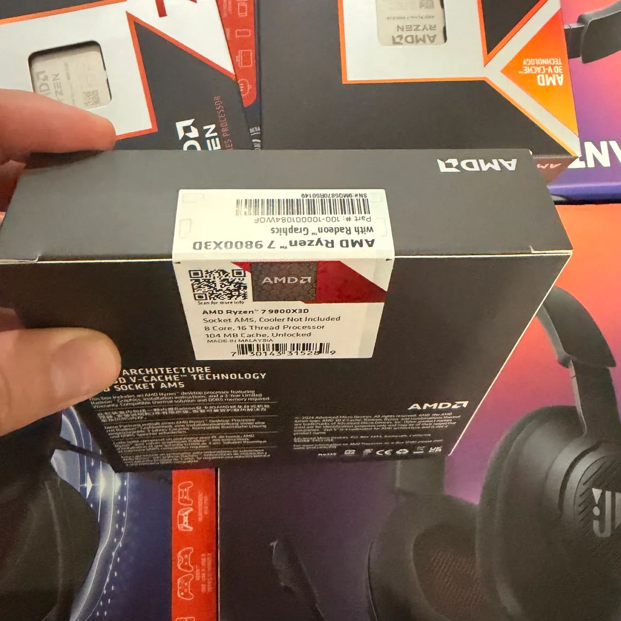PROCESSADOR AMD RYZEN 7 9800X3D, 8-CORE, 16-THREADS, 4.7GHZ (5.2GHZ TURBO), CACHE 104MB, - Foto 2