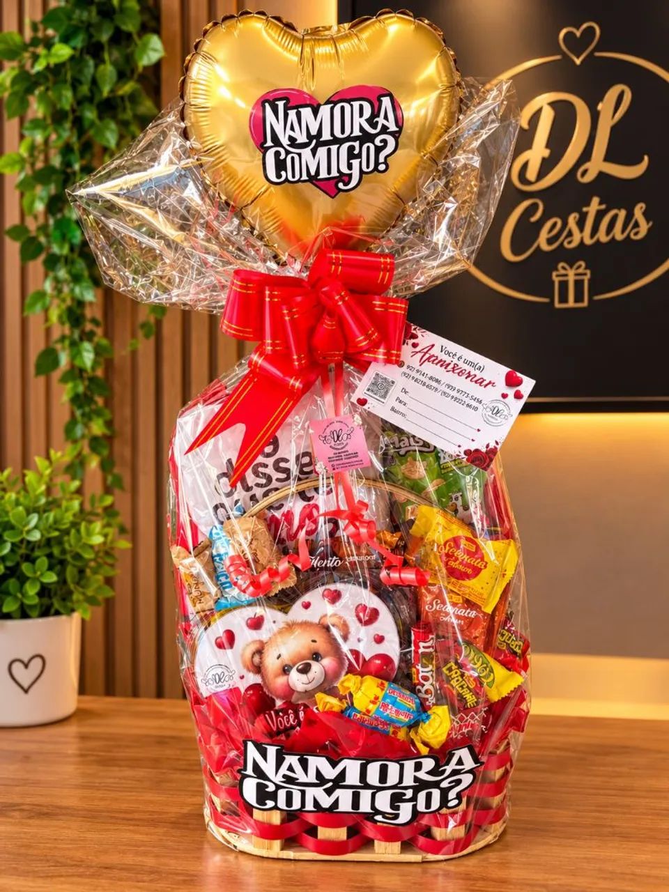 Cestas de chocolate com urso Presente  - Foto 2