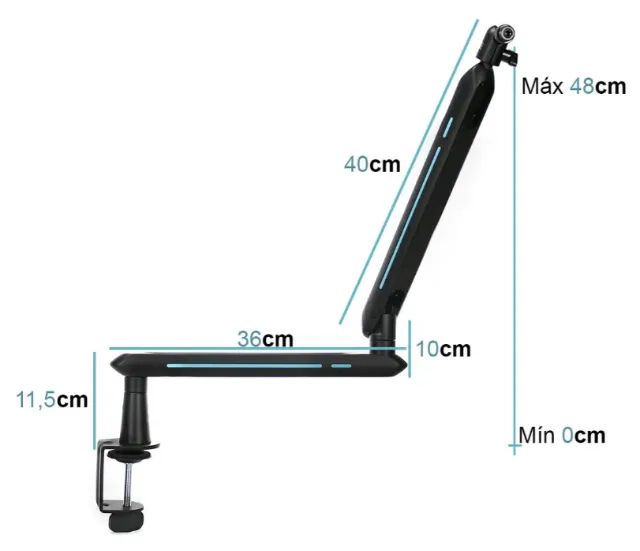 Braço Suporte Articulado Microfone Mesa Low Profile - Foto 5