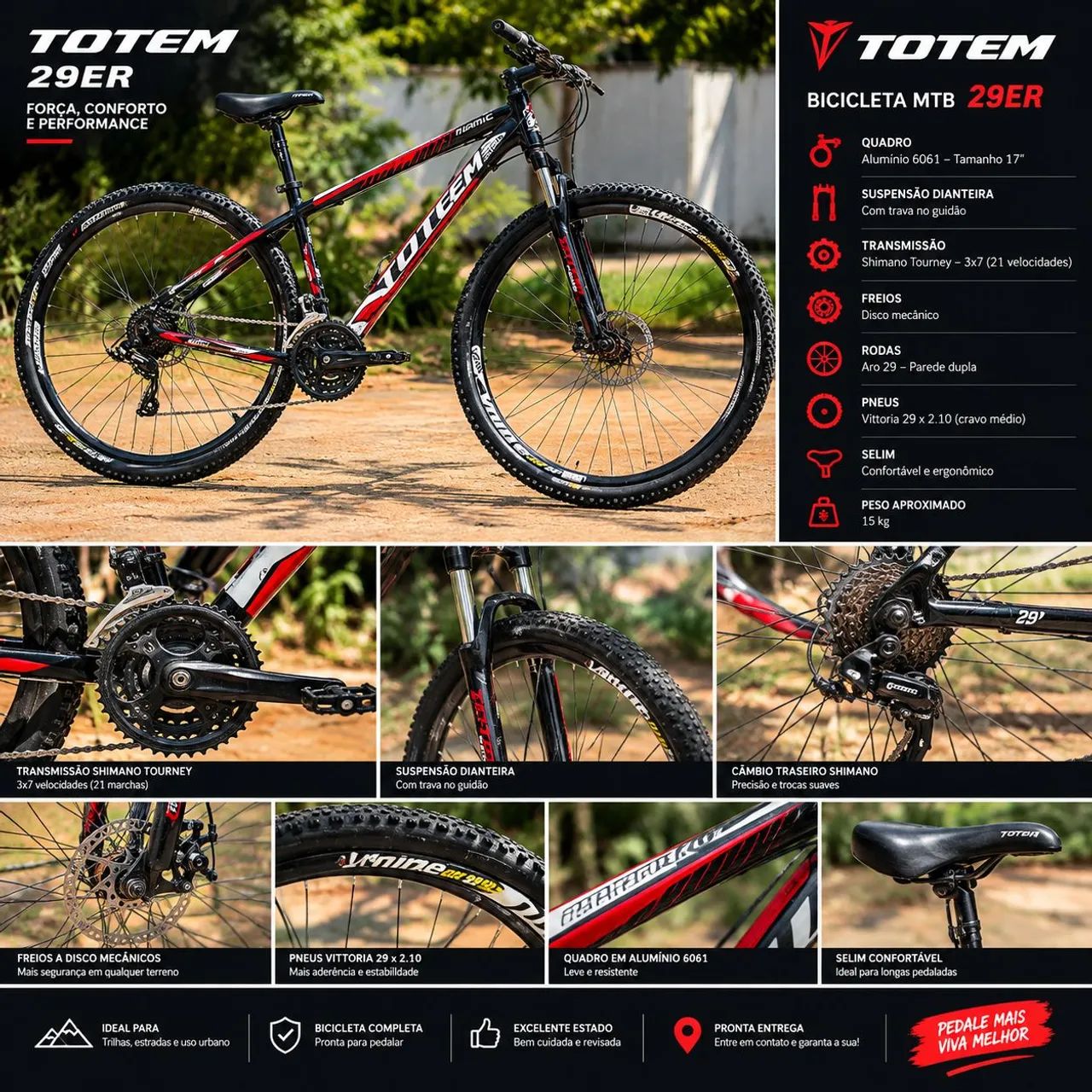 Bike Totem 29ER Semi Nova