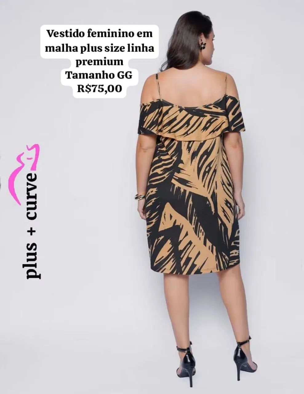 Vestido plus size tamanho GG em malha  - Foto 3