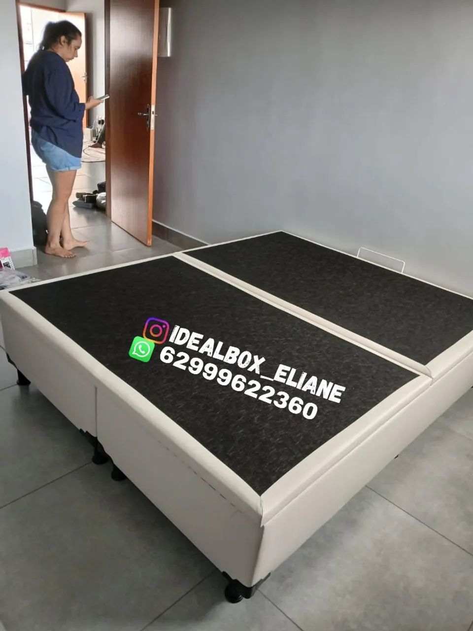 Box baú Queen size 158 de largura por 198 de comprimento  - Foto 4