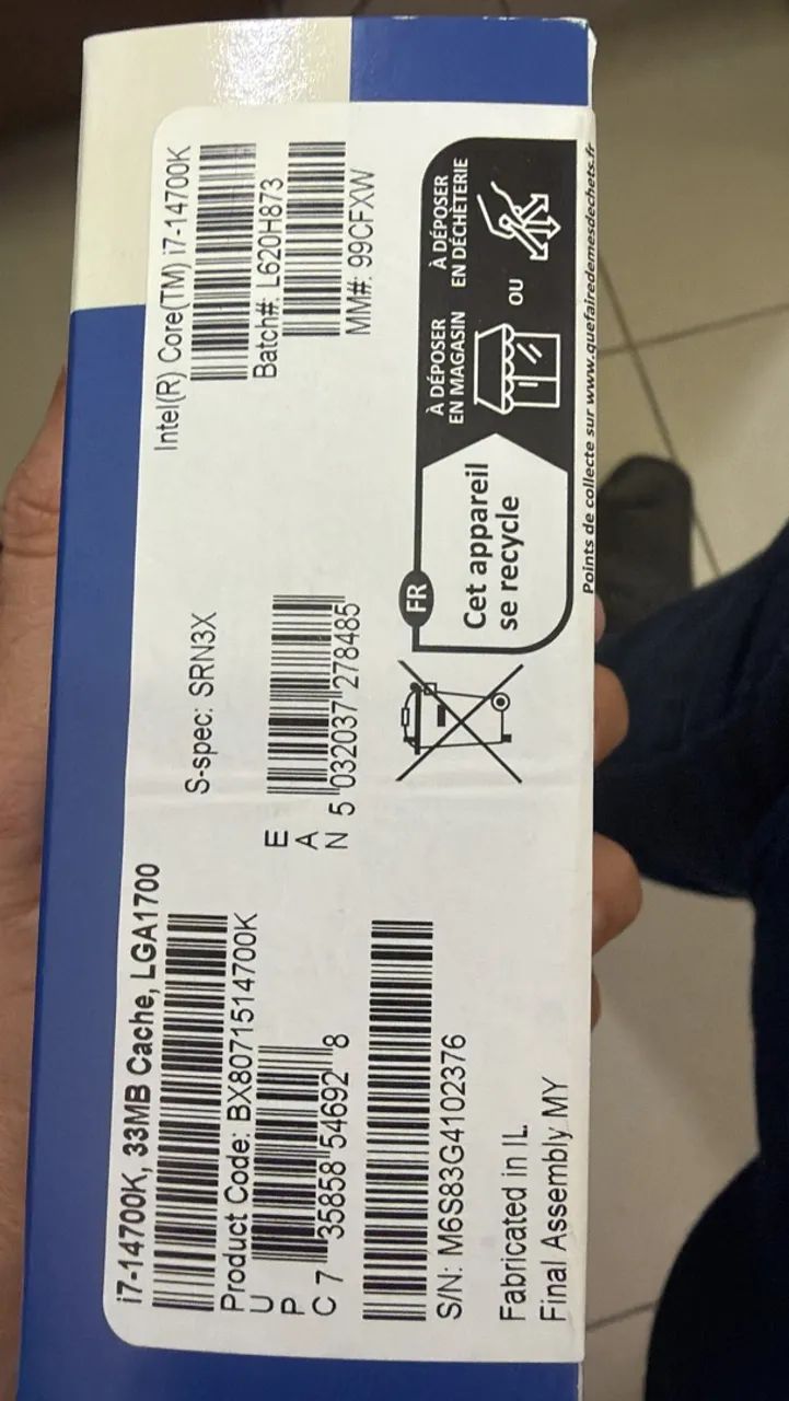 Vendo processador core I7 - 14700K, LGA 1700 e 33 MB cache - Foto 2