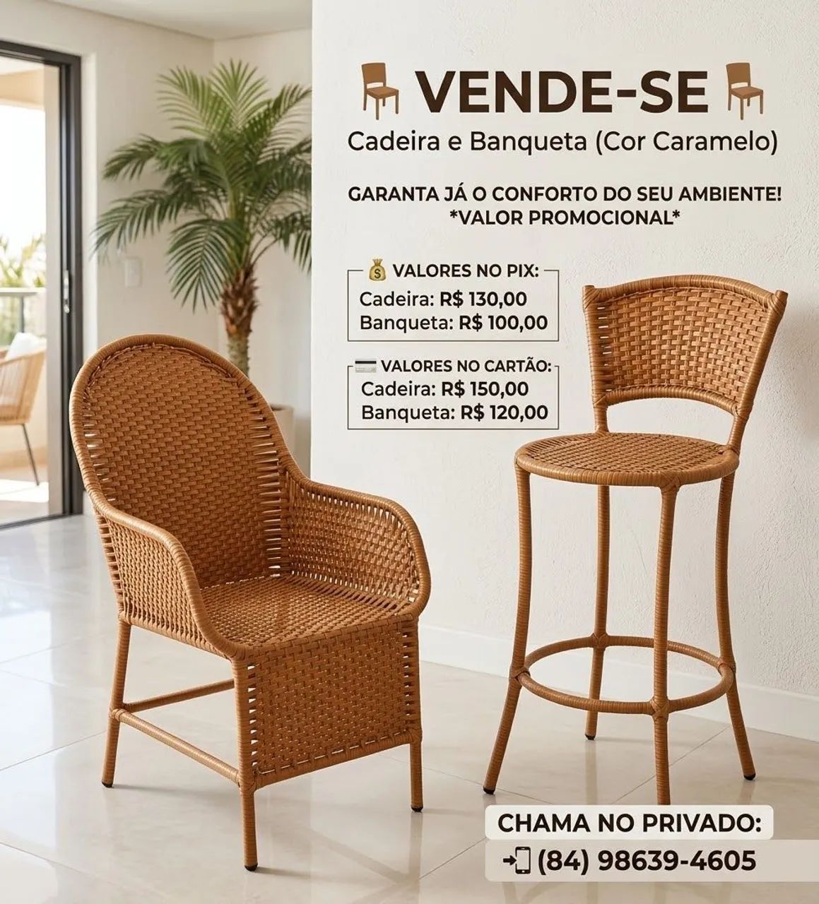 Cadeira e banqueta 